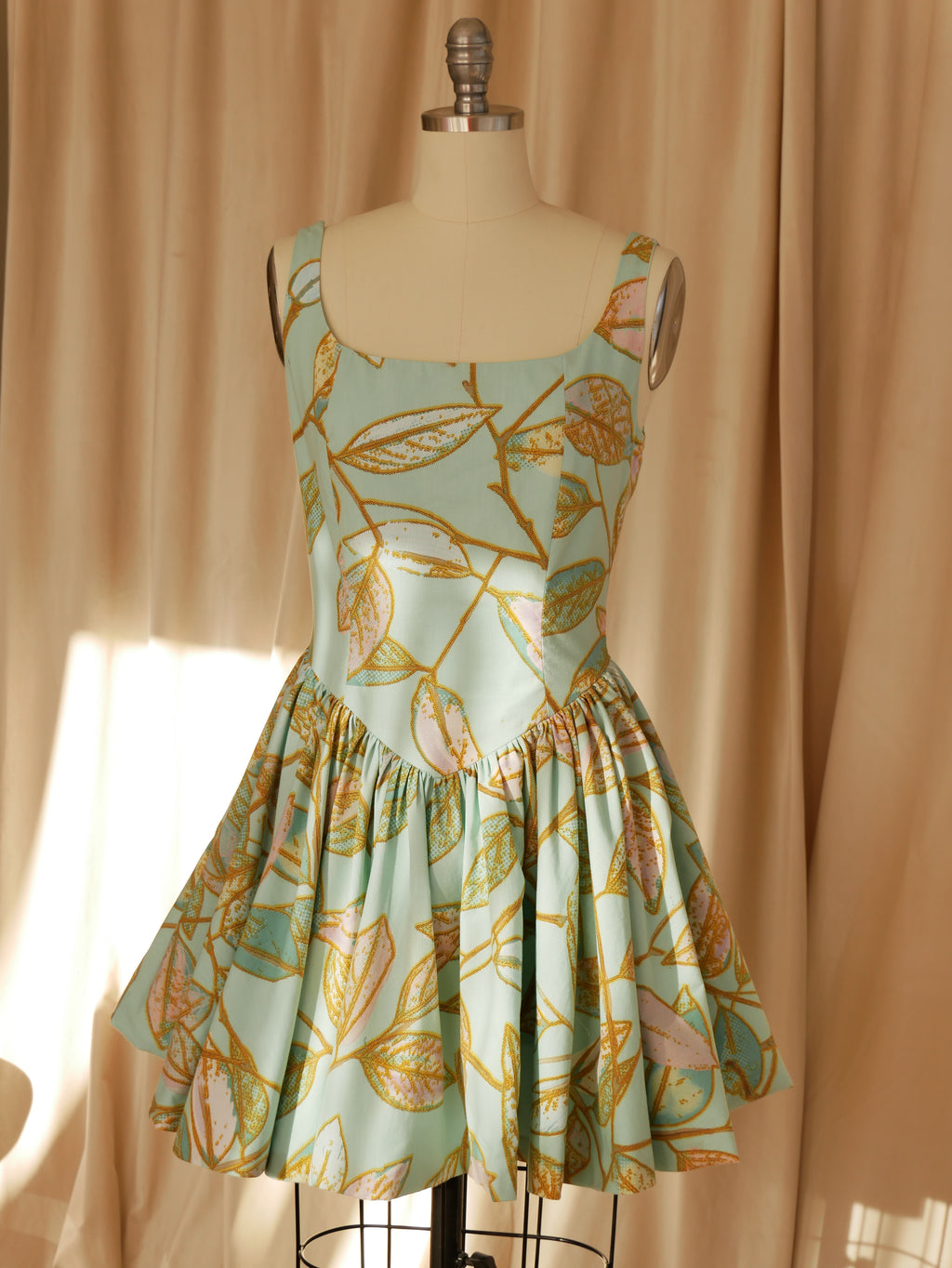Basque-Waist Mini Dress