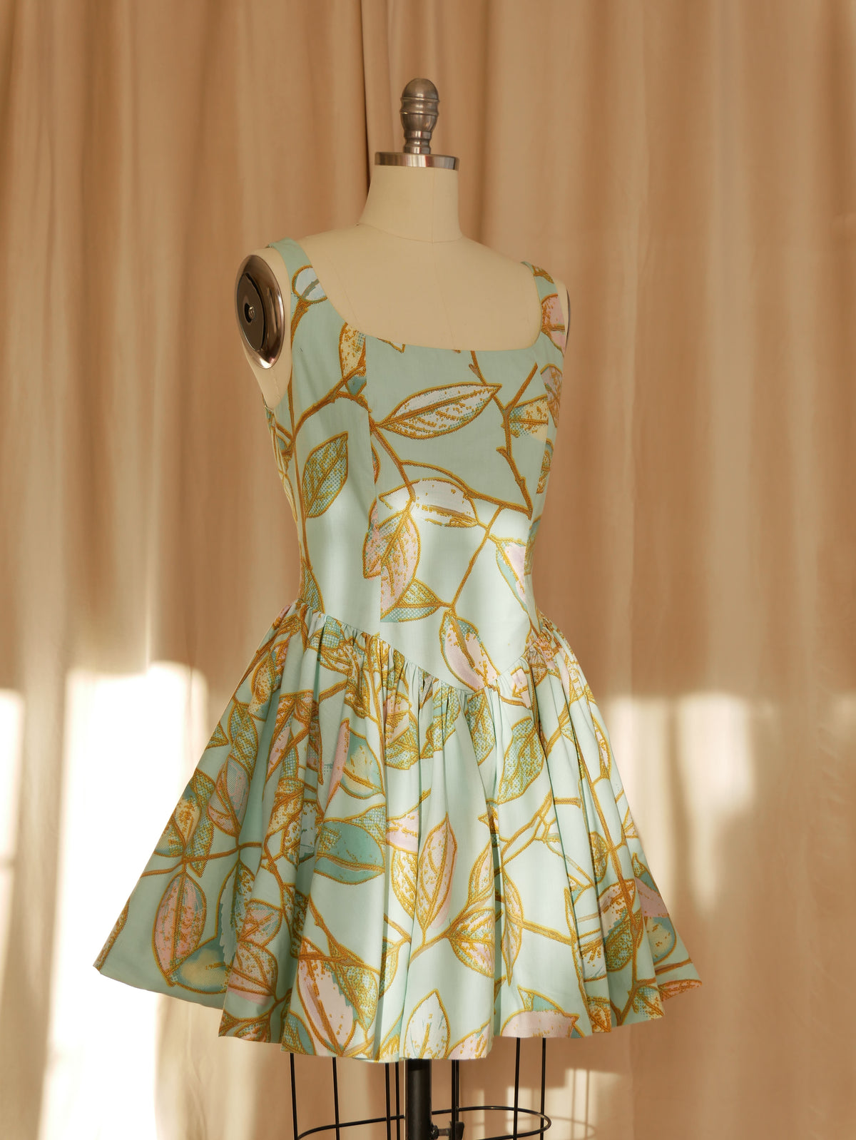 Basque-Waist Mini Dress