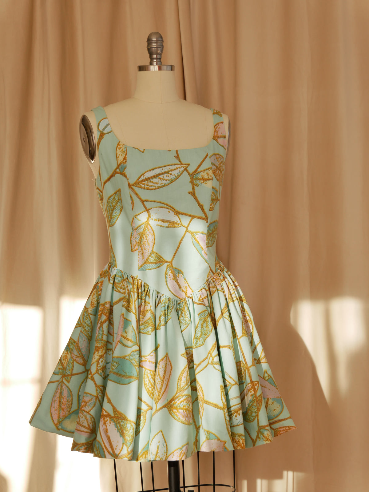 Basque-Waist Mini Dress