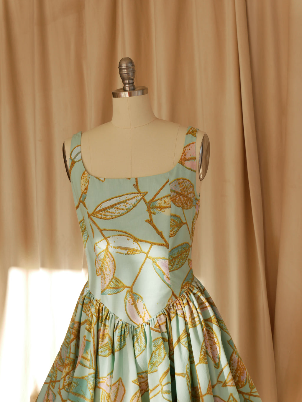 Basque-Waist Mini Dress