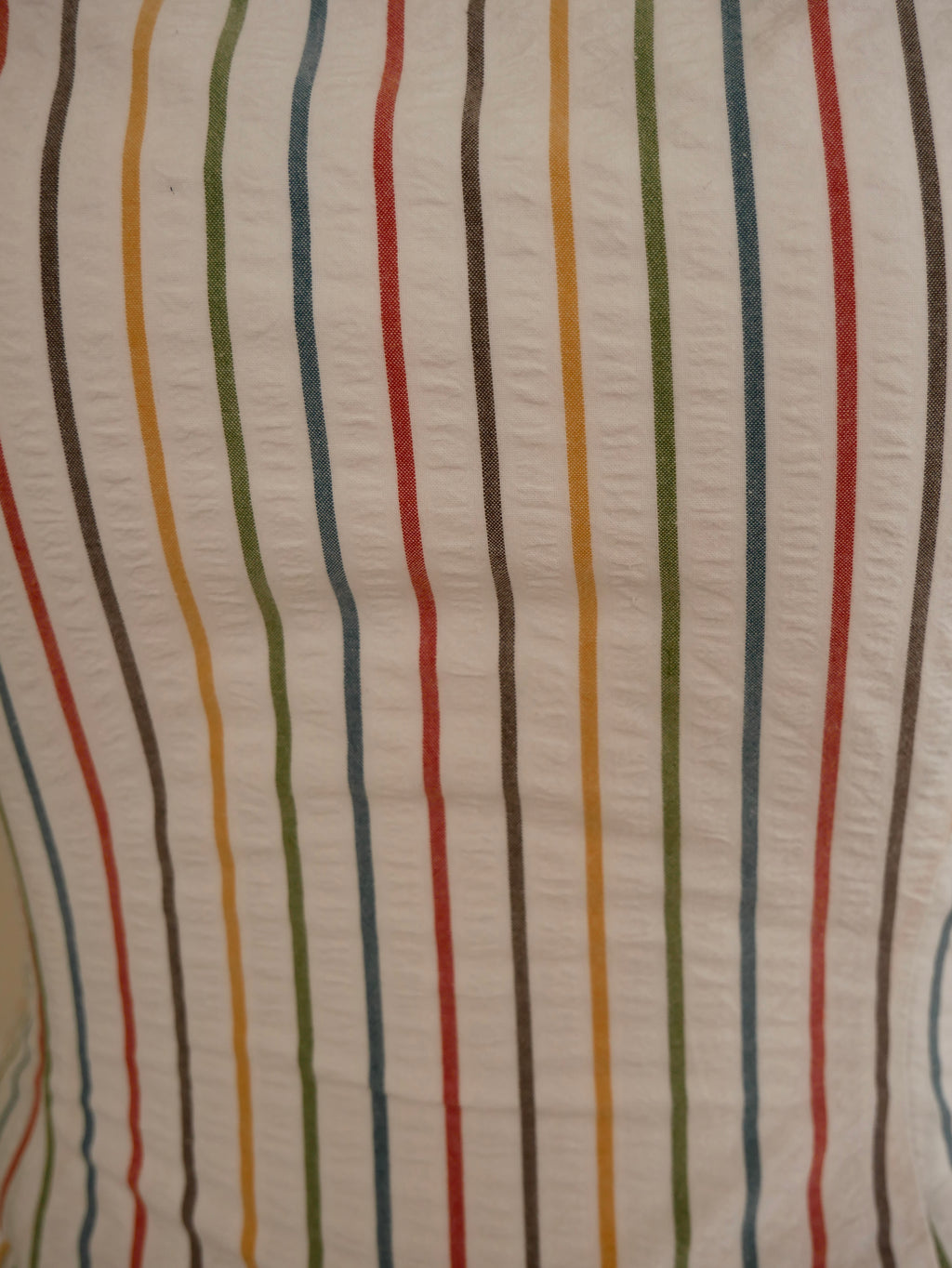 Striped Basque-Waist Midi Dress
