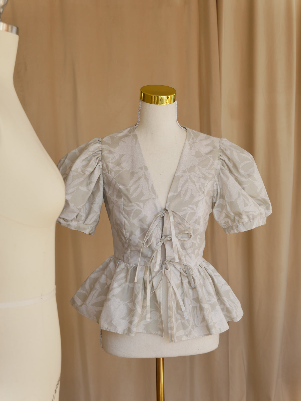 Tie-Front Peplum Bodice