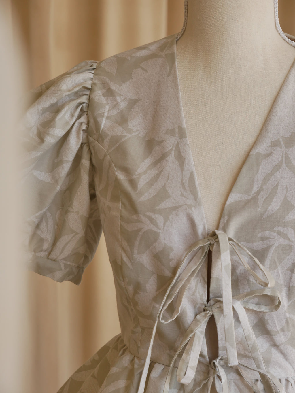 Tie-Front Peplum Bodice