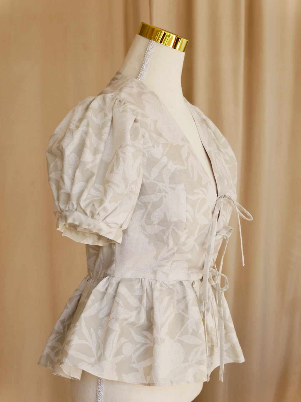 Tie-Front Peplum Bodice