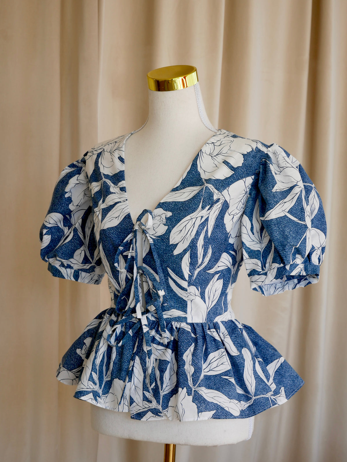 Tie-Front Peplum Bodice