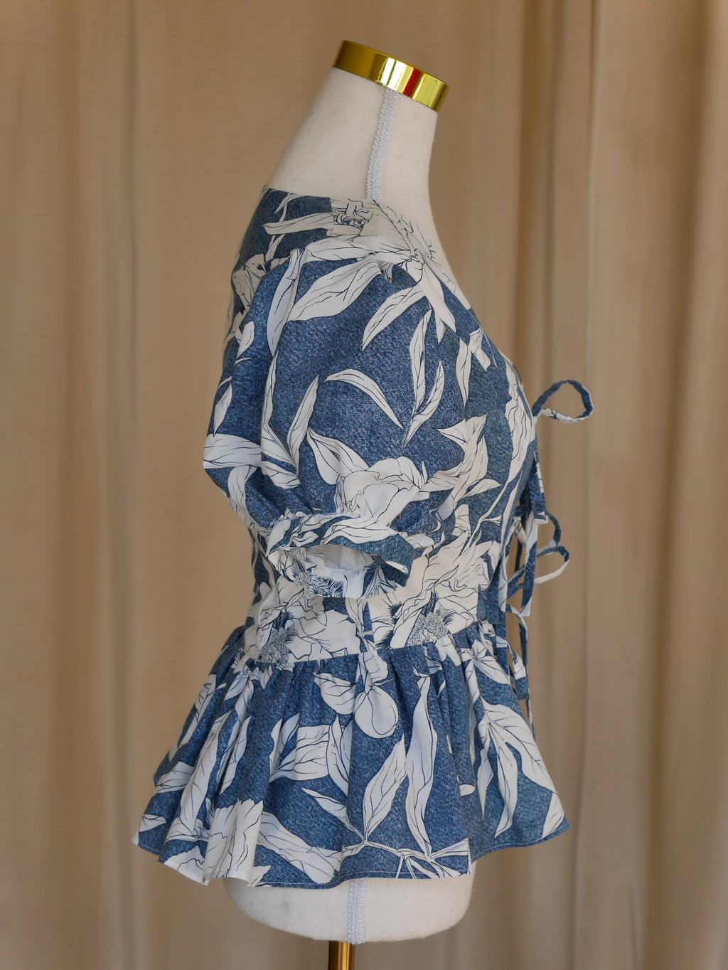 Tie-Front Peplum Bodice