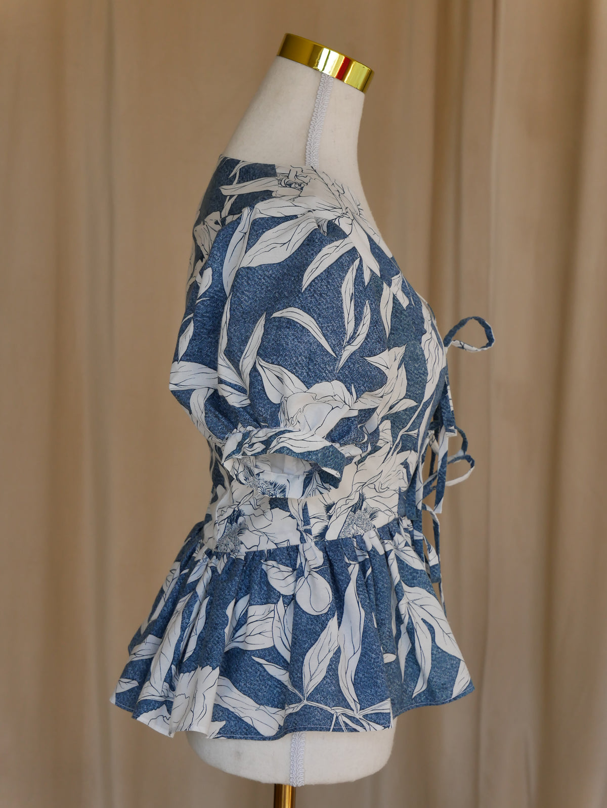 Tie-Front Peplum Bodice