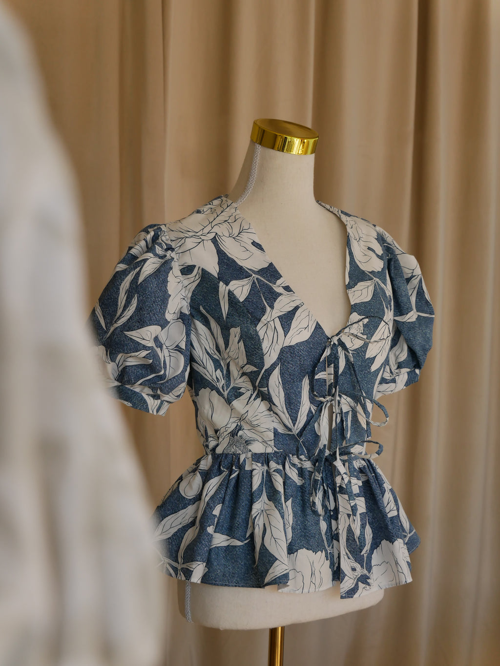 Tie-Front Peplum Bodice