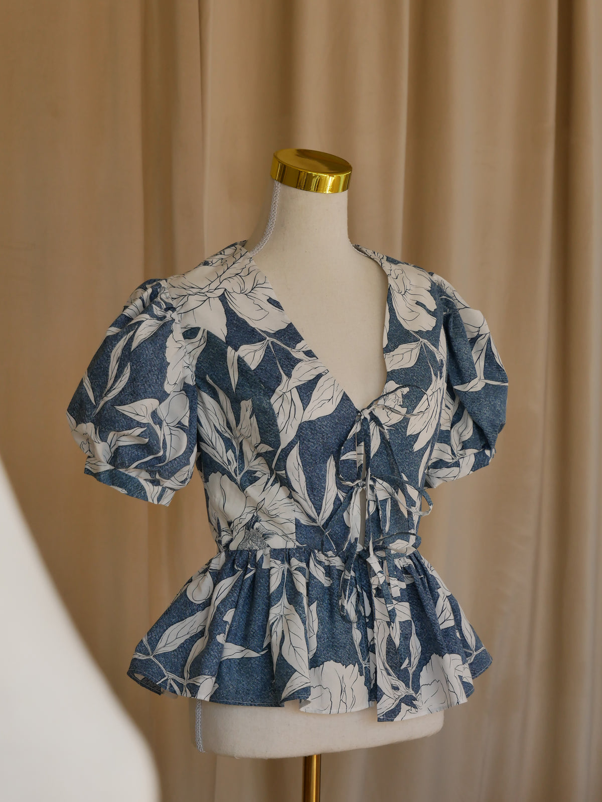 Tie-Front Peplum Bodice