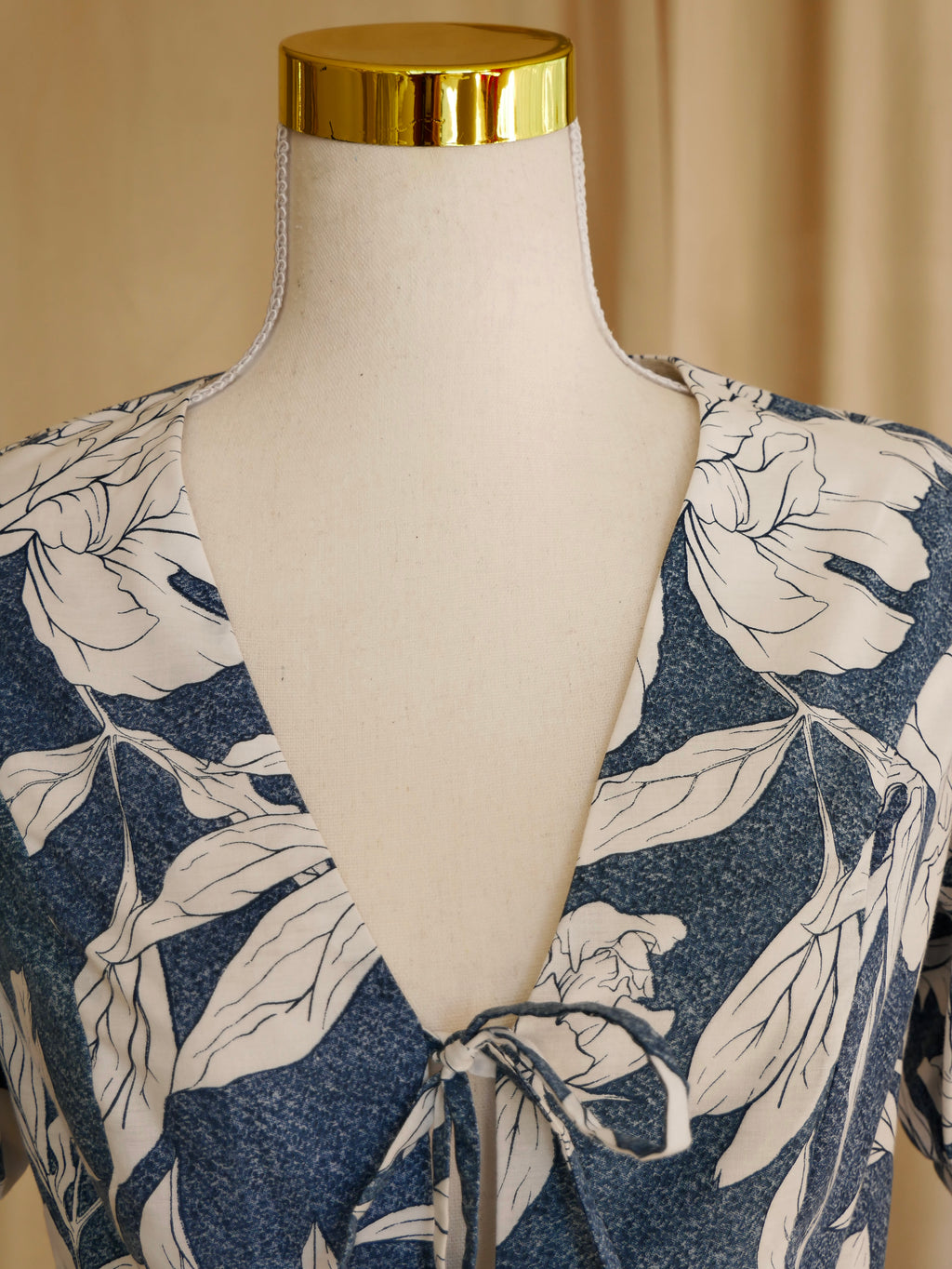 Tie-Front Peplum Bodice