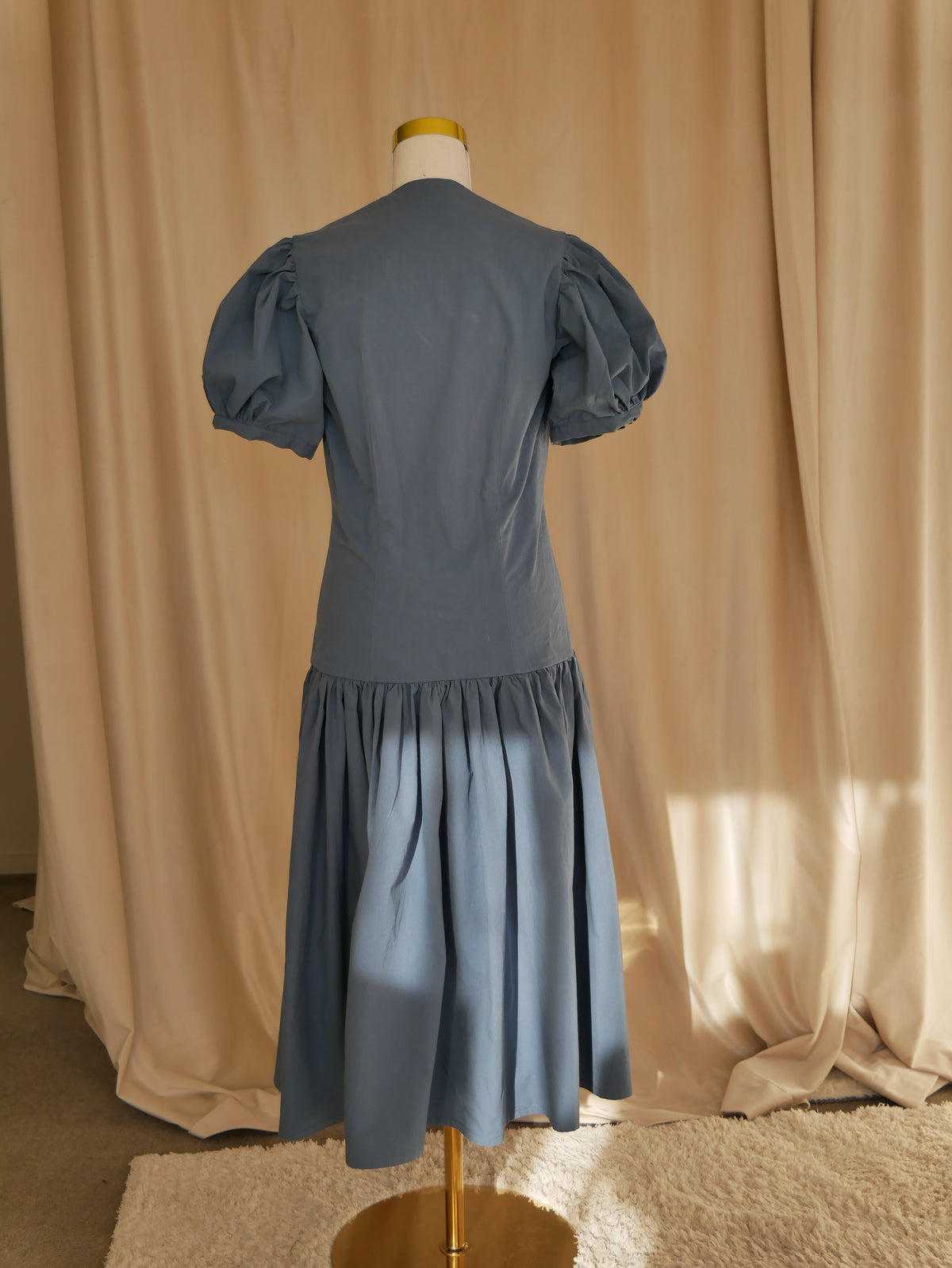 Button-Front Midi Dress