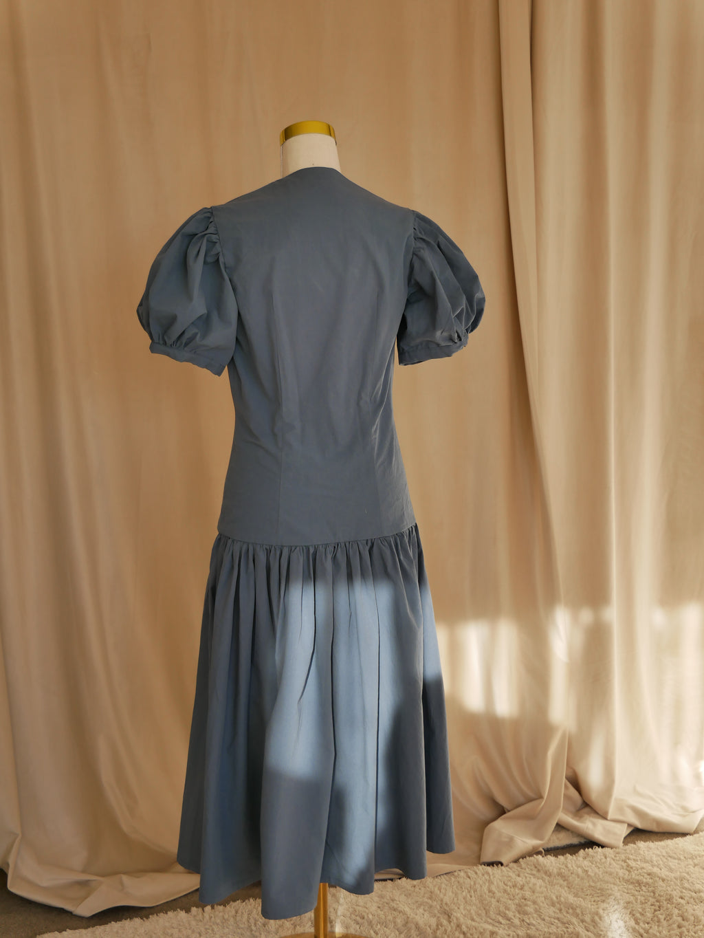 Button-Front Midi Dress
