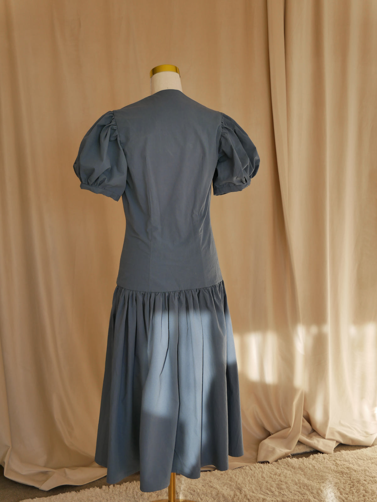 Button-Front Midi Dress