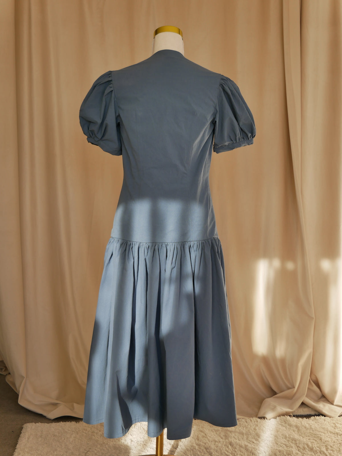Button-Front Midi Dress