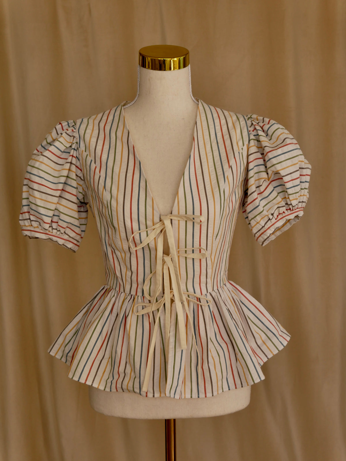 Tie-Front Peplum Bodice