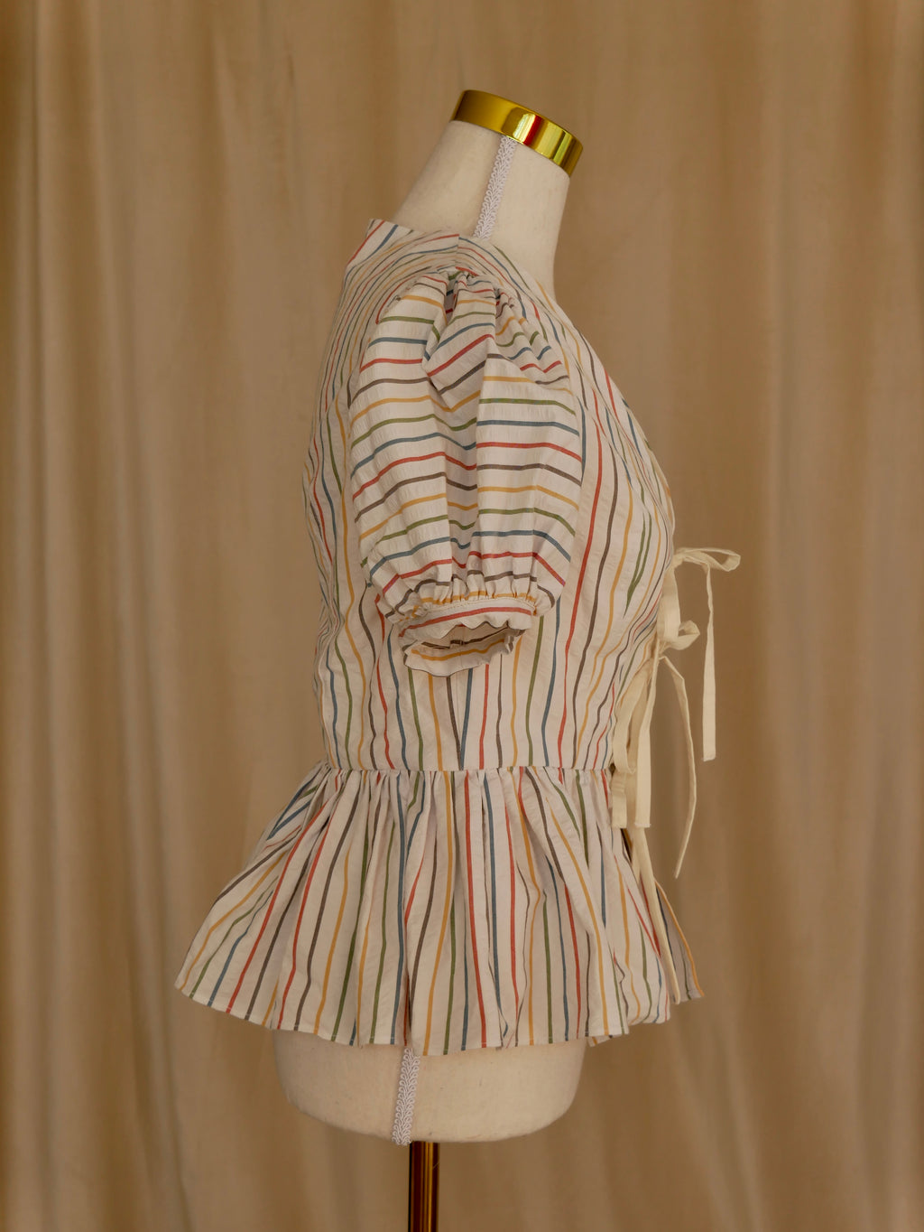 Tie-Front Peplum Bodice