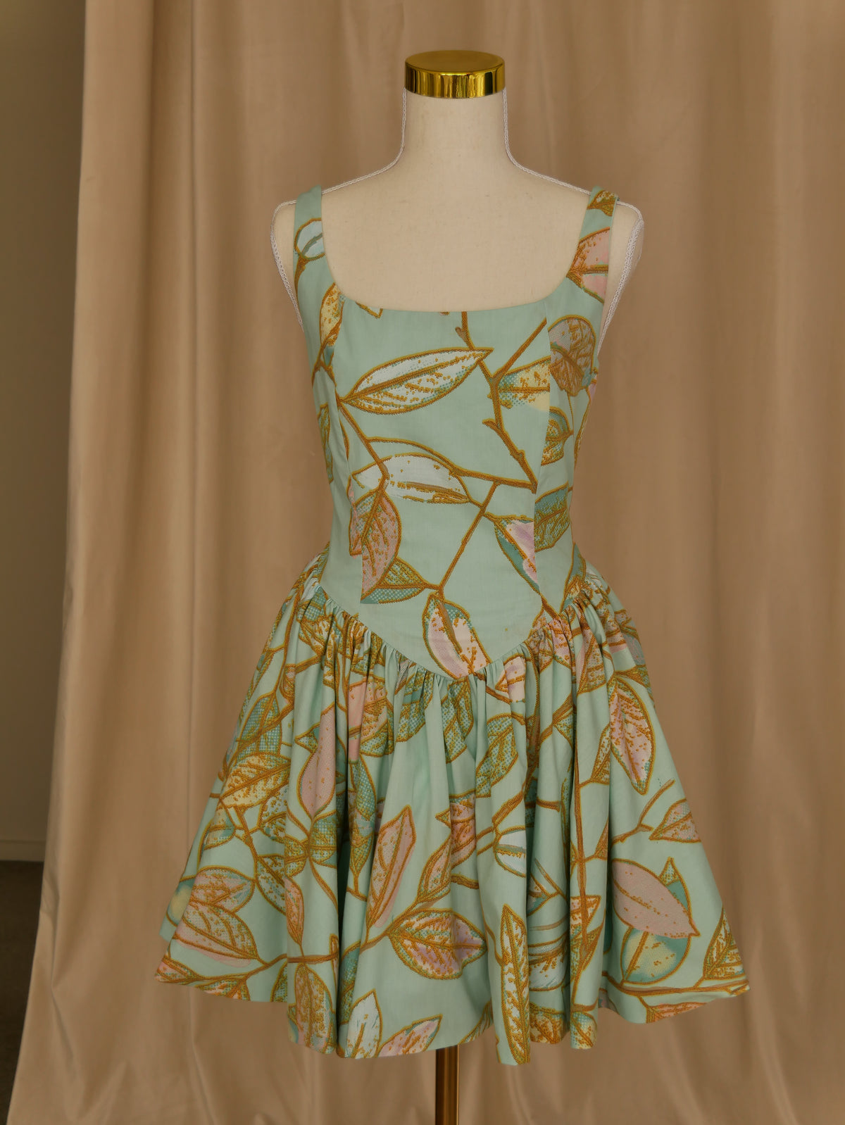 Basque-Waist Mini Dress