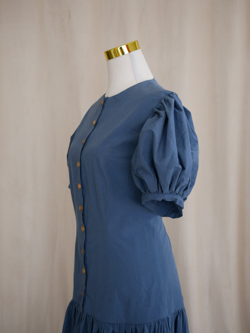 Button-Front Midi Dress