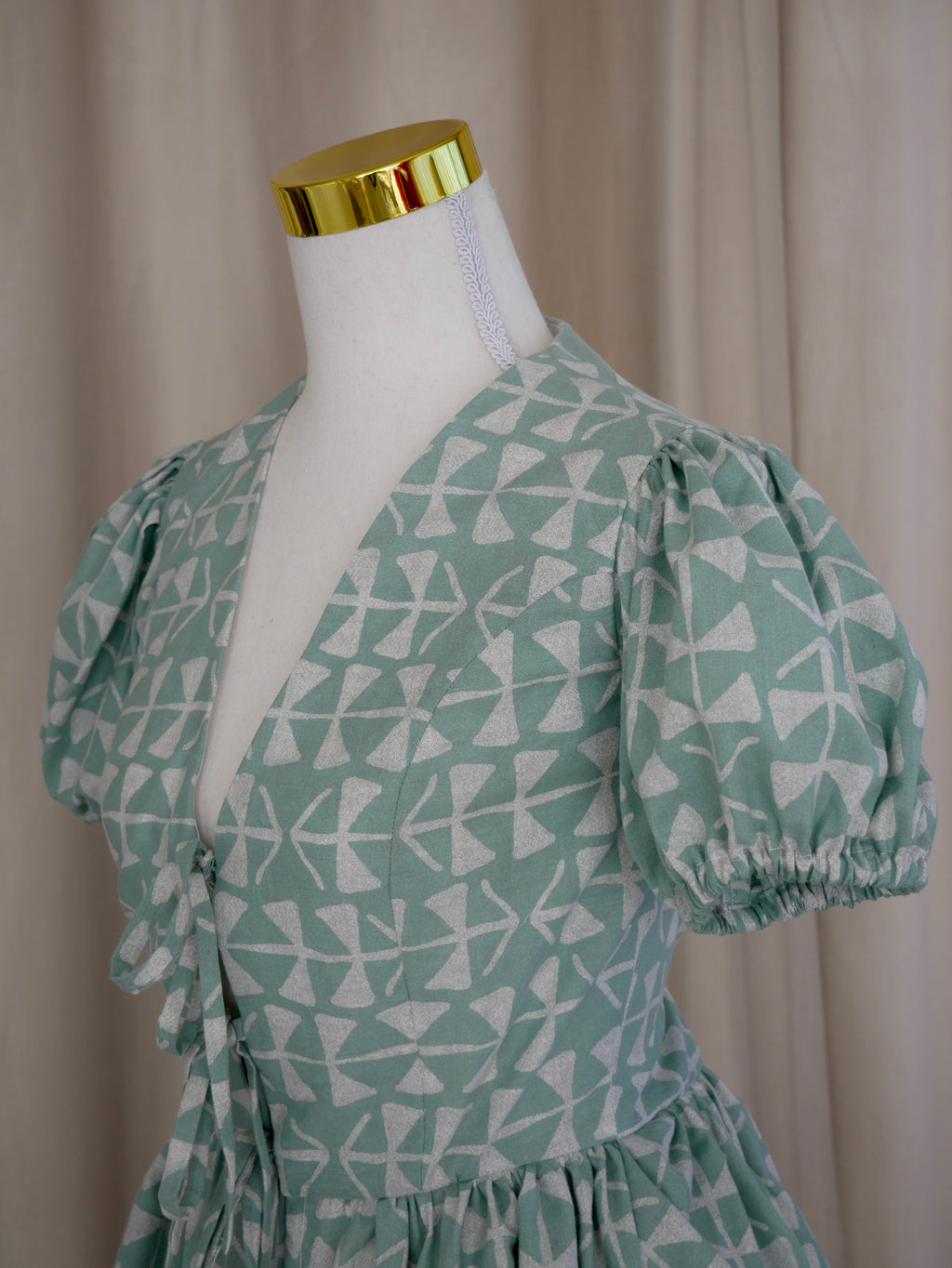 Tie-Front Peplum Bodice