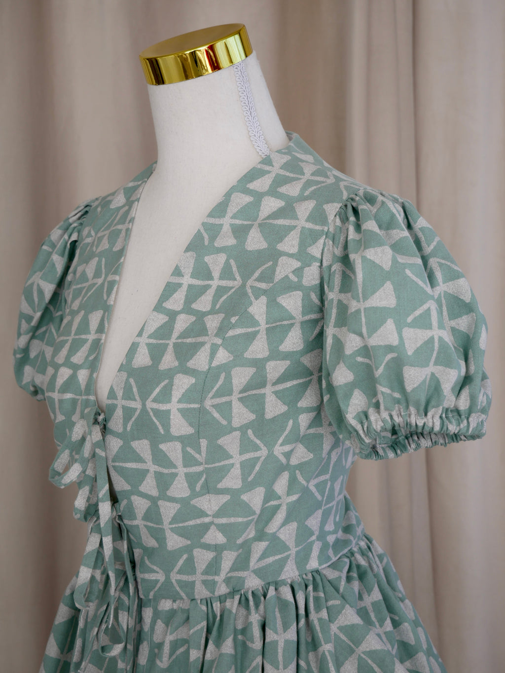 Tie-Front Peplum Bodice