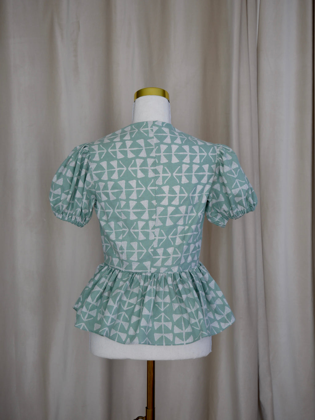 Tie-Front Peplum Bodice