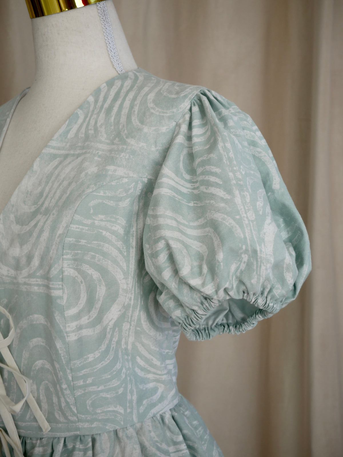 Tie-Front Peplum Bodice