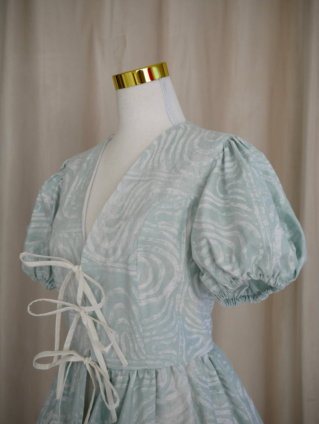 Tie-Front Peplum Bodice