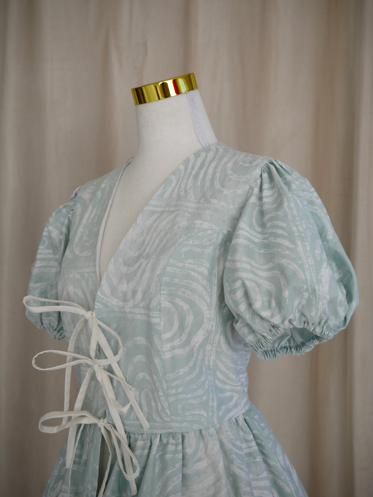 Tie-Front Peplum Bodice
