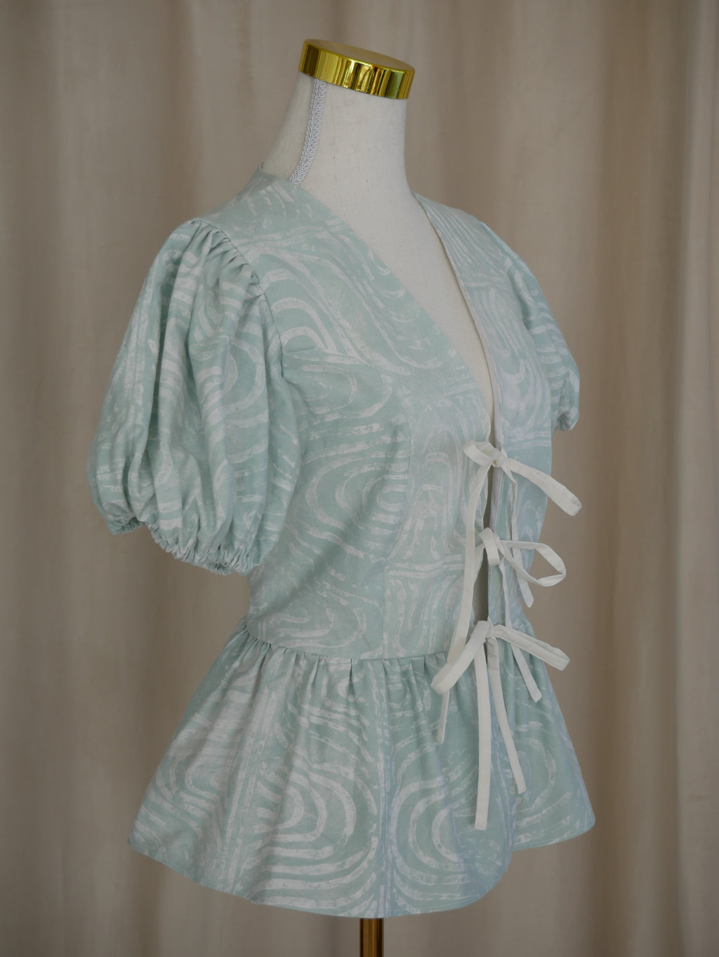 Tie-Front Peplum Bodice