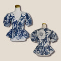 Tie-Front Peplum Bodice