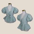 Tie-Front Peplum Bodice